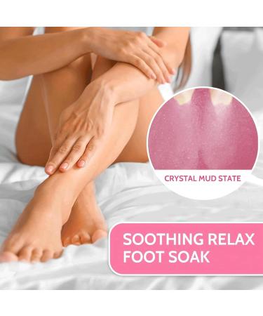 Foot Soak for Foot Spa Rose Foot Spa Salts 4PCS Foot Pack with Foot Soak Foot Scrub Foot Mask Foot Lotion Foot Spa Set for Foot Exfoliator Foot Salts for Foot Spa Foot Salt Bath Jelly Pedicure Packs - Buy Online on GoSupps.com