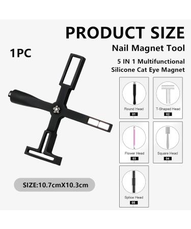 Goiern 5 in 1 Nail Magnet Tool - Magnetic Pencil for Cat Eye Gel & Nail Art | DIY Magic 3D Magnet Stick Set - Buy Online on GoSupps.com