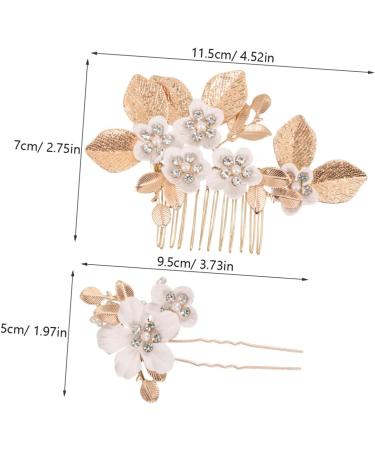 FOMIYES 1 Set Leaves and Flowers Hair Comb Bride Hair Comb Hair Accessories for Bridesmaids Headpiece for Wedding Decoration Flower Hair Accessories Flower Hair Pin Flower Hair Combs - Buy Online on GoSupps.com