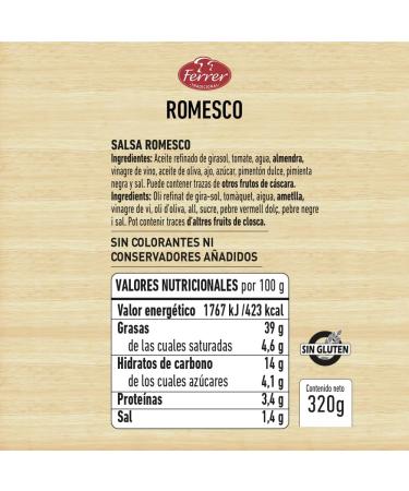  Conserves Ferrer Ferrer Pack of 12 Romesco Sauces | Traditional Sauce for Fish and Meat | 100% Homemade | Cooked from Fish | 130 g - Buy Online on GoSupps.com