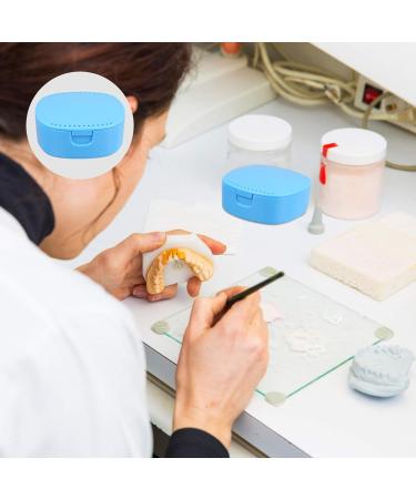 Exceart Dental Prosthesis Storage Box - Blue Can Braces with Mirror & Sieve | International Shipping - Buy Online on GoSupps.com