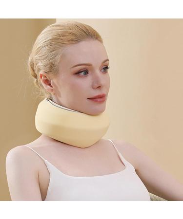 Neck Brace for Sleeping | Foam Neck Collar Soft Foam Neck Brace Cervical Collar Adjustable Support Brace for Sleeping Relieves Neck Pressure and Spine Pressure Yellow - Buy Online on GoSupps.com