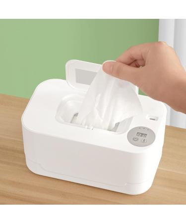 Wet Wipes Warmer - Large Capacity Warmer for Wipes | USB Charging Thermostatic Pull Wipes Dispenser for Home Nursery Bedroom Hixip White - Buy Online on GoSupps.com
