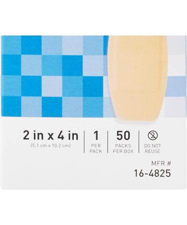 Buy McKesson Adhesive Bandages - Sterile Plastic Rectangle Tan 2x4 in 50 Count | 1200 Total - Fast International Shipping - Buy Online on GoSupps.com