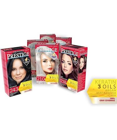  Vip's Prestige Resistant hair cream 215 Copper Red "Vip's Prestige" with argan oil macadamia and chia/Krem-kraska dl volos Medno-krasnyj (2 krs) - Buy Online on GoSupps.com