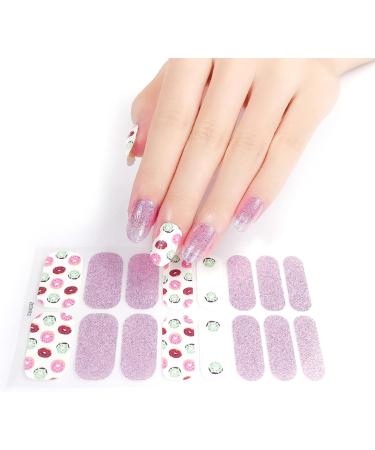 Glitter Cow Pattern Semi Cured Gel Nail Polish Strips Self Adhesive Full Nail Wraps Nail Polish Stickers Semi Cured Gel Nail Polish Strips Multi-color - Buy Online on GoSupps.com