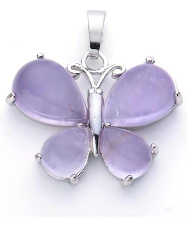 Crystal Rough Natural Quartz 1pc Butterfly Formed Pendant Amethyst Natural Crystals Tiger Eye geman Opal Stone for Women Gift Necklace Jewelry (Size : Malachite) - Buy Online on GoSupps.com