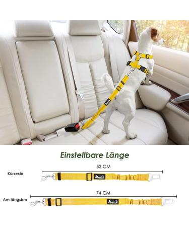 Buy Slowton Dog Harness with Safety Belt for Car | Breathable Latex Puppy Harness for All Sports | XS Yellow - Buy Online on GoSupps.com