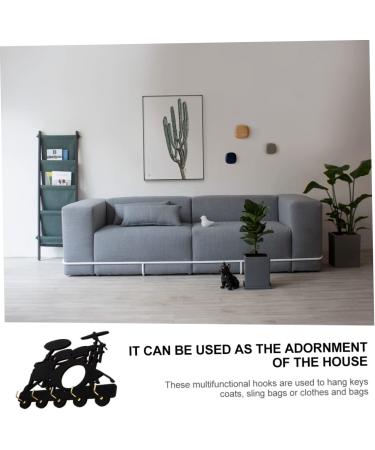 Alipis Hook up Has Towels Keychain Decor Coat Hangers Wooden Coat Hooks Wall Clothing Hook Clothes Ornament - Buy Online on GoSupps.com