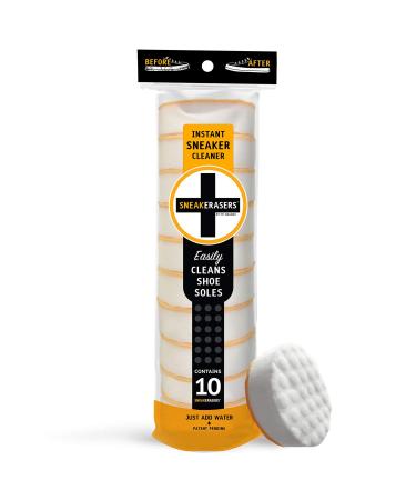 SneakERASERS Instant Sole and Sneaker Cleaner Premium Dual-Sided Sponge for Cleaning & Whitening Shoe Soles (10 Pack) - Buy Online on GoSupps.com