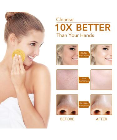 52-Count Compressed Facial Cleaning Sponges for Face Cleansing and Exfoliating | SPA Massage Sponges | 52 Count (Pack of 1) - Buy Online on GoSupps.com