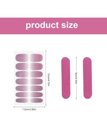 TSHAOUN 20 Sheet Nail Stickers - Glitter Self-Adhesive Nail Foils & 2 Nail Files for DIY Fashion Decoration | International Shipping - Buy Online on GoSupps.com