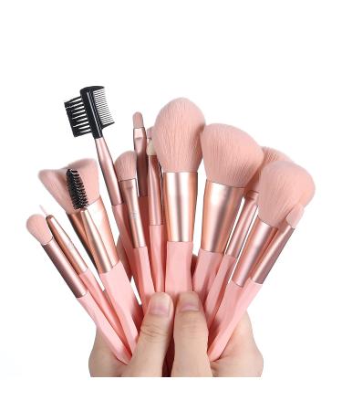 15Pcs Pink Makeup Brushes Set with 3Pcs Sponges - Professional Synthetic Brushes for Women and Kids - Face, Eyes, and Blush Makeup Tools - Buy Online on GoSupps.com
