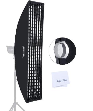 Godox 35cm x 160cm 14"x63" Strip Beehive Honeycomb Grid Softbox Bowens Mount for Godox Flash Light and Other Studio Flash Light 35x160cm