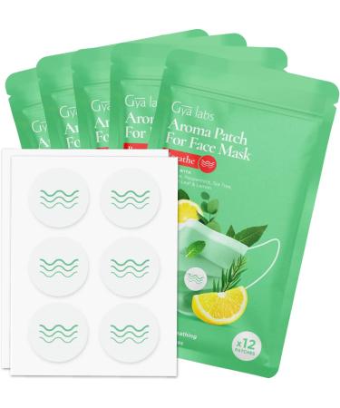 Gya Labs Lavender & Breathe Aroma Stickers Set for Masks - Natural Essential Oil Aromatherapy Stickers to Refresh Breath for Facial Masks & Pillows 10 Packs-120 Patches - Buy Online on GoSupps.com