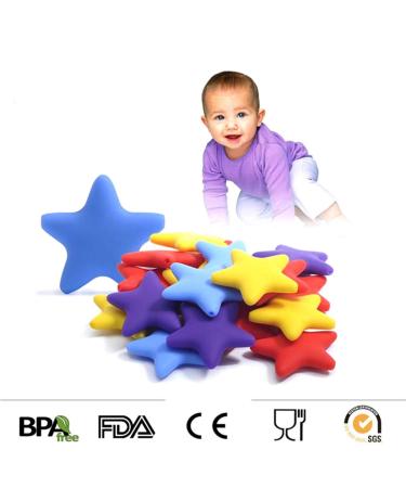 11pcs Mini Cute Silicone Five-Pointed Star Bead Animal Beads for DIY Nursing Necklace - Mix Color - Buy Online on GoSupps.com