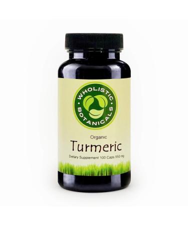 Wholistic Botanicals Turmeric Capsules - Turmeric Curcumin Supplement - Liver Cleanse Supplement - 100ct