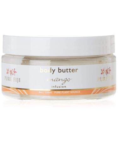 PURE FIJI Hydrating Body Butter - Natural Body Butter with Coconut  Dilo  Macadamia  Sikeci Oil  Mango  8 oz 8 Fl Oz (Pack of 1)