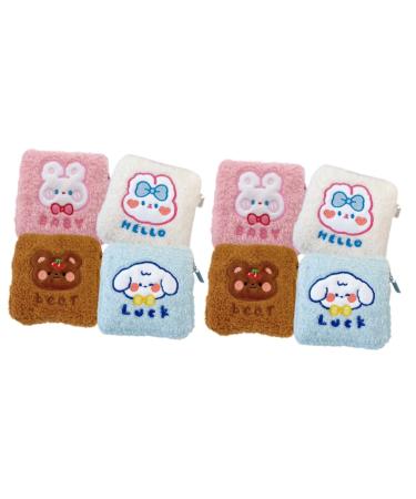 Healifty Period Bag 8 Pcs Napkin Storage Bag Outdoor Decoration Girly Decor Cute Handbags Practical Period Pouch Small Ladies Menstrual Pad Bag Plush Napkin Holders Tampon Teen Pads