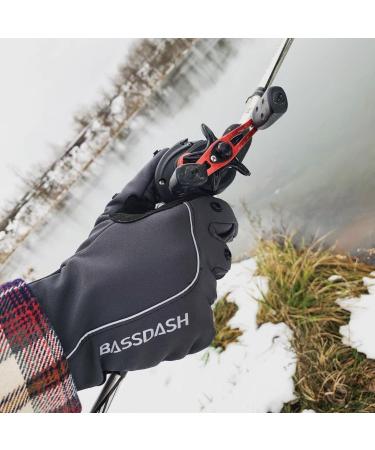 Buy Bassdash Wintro Water-Repellent Fishing Gloves - Insulated Cold Weather Winter Gear for Men & Women - Ideal for Ice Fishing Photography & Hiking - Gray - Buy Online on GoSupps.com