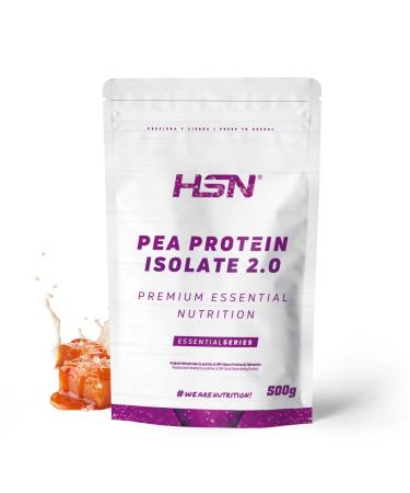 HSN HSN Isolated Pea Protein | Salted Caramel Flavor 500g 17 Takes Per Pack | 100% Vegan | Pea Protein Isolate | Non-GMO Gluten Free No Soy or Added Sugar