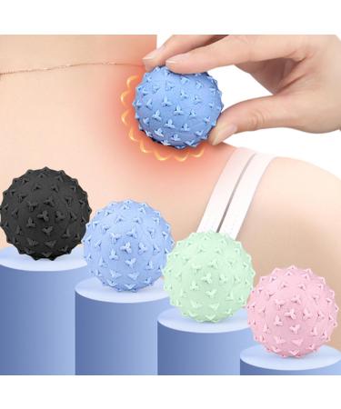Gatuida 4-Piece Triangular Fitness & Massage Ball Set | Neck & Foot Massager Gymnastics & Yoga Balls Firm TPE Spiky Design - Buy Online on GoSupps.com