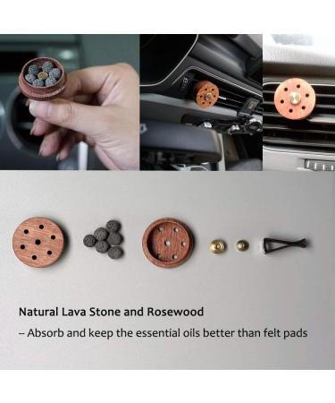 Yeejok Essential Oil Diffuser for Car - Mini Aromatherapy Vent Clip & Lava Stone Locket - 2 Pack Air Freshener for Travel - Buy Online on GoSupps.com