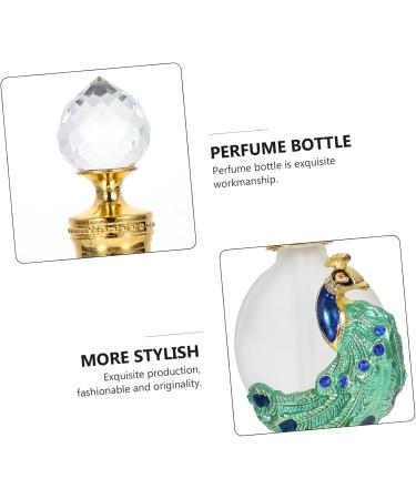 IWOWHERO 1pc Peacock Essential Oil Bottle Glass Perfume Bottle Liquid Bottle Women Perfume Bottle Liquid Dispenser Empty Perfume Bottle Home Perfume Bottle Glass Empty Holder Liquid Holder 10.50X3.10X2.20CM Green - Buy Online on GoSupps.com