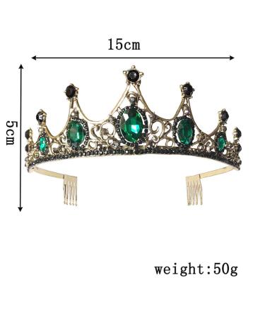 Beaupretty Royal Strass Tiara Crown - Vintage Crystal Pageant & Wedding Jewelry Headband (Green) - Shop Internationally - Buy Online on GoSupps.com