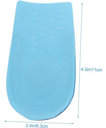 FRCOLOR Shock Absorbing Height Increasing Insoles for Men & Women | Elevator Shoe Inserts for Plantar Support & Comfort | 1 Pair Blue 11X6.3X1.5CM - Buy Online on GoSupps.com