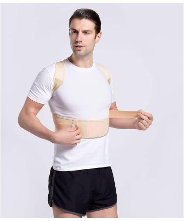 Lower Back Support Belt for Pain Relief | Unisex Lumbar Support Under Clothing | Posture Correction | Comfortable Beige - Buy Online on GoSupps.com