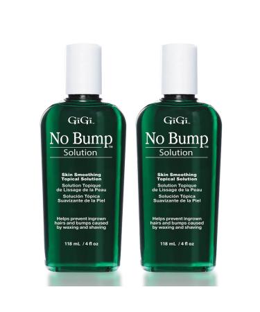 GiGi No Bump Skin Smoothing Topical Solution for Ingrown Hair Bumps and Razor Burns 4 fl oz x 2 pack 4 Fl Oz (Pack of 2) Topical Solution