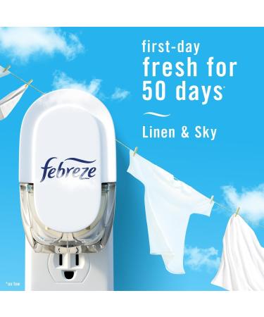 Febreze Odor-Fighting Fade Defy Plug Air Freshener Refill - Linen & Sky (3 x 0.87 fl oz) | International Shipping Available - Buy Online on GoSupps.com