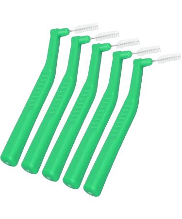 Interdental Brushes for Effective Dental Care | L-Shaped 5-Part Brush for Plaque Removal & Braces | Green - Buy Online on GoSupps.com