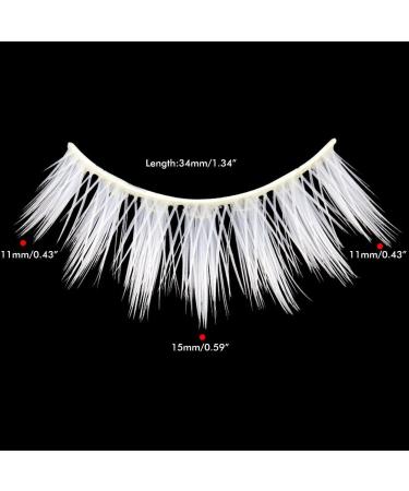 Buy White False Eyelashes | Best Cosplay & Masquerade Makeup Accessories | International Shipping - Buy Online on GoSupps.com