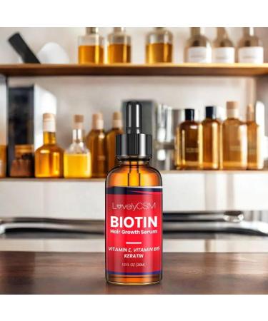 Biotin Hair Growth Serum - Advanced Hair Thickening Formula with Ginger Oil for Men & Women - 30 ML Biotin Oil for Hair Loss & Thicker Hair - Buy Online on GoSupps.com