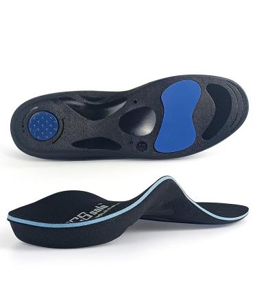 PCSsole Orthotic High Arch Support Insoles Gel Sport Insert for Flat Feet Plantar Fasciitis Feet Pain Over Pronation Work Boots for Men and Women XL:Men(12-13.5)32cm Black