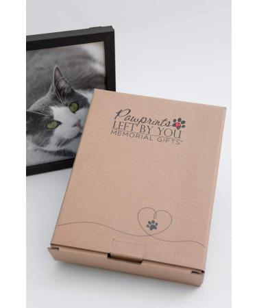 Pawprints Pet Memorial 5x7 Frame for Cats | Pawprints Left by You Poem | Pet Tag Included - Buy Online on GoSupps.com