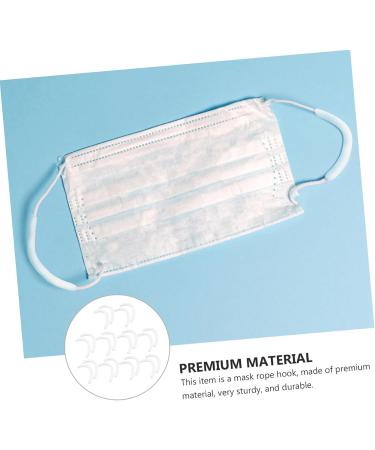 Minkissy 10 Pair Anti-Snag Silicone Ear Grips - Reusable Ear Bracket Hooks for Masks - White Rubber Ear Protectors for Comfortable Wear - Buy Online on GoSupps.com