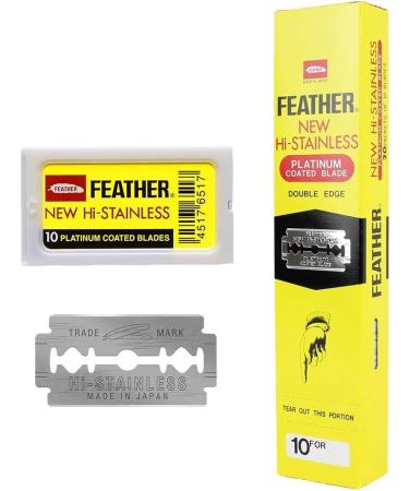 SHAVE FACTORY 50 Yellow Feather Double Edge Razor Blades - Premium Quality - Buy Online on GoSupps.com