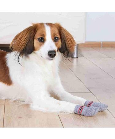 Trixie 19504 Dog Socks - Anti-Slip Large (L) Grey - 2 Pcs - Ideal for Dogs | International Shipping Available - Buy Online on GoSupps.com