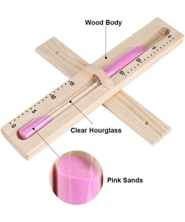 15 Minute Sauna Hourglass & Accessories Set - Wooden Wall Clock with Rotating Hourglass & Pink Sand | Perfect for Home Sauna | International Shipping Available - Buy Online on GoSupps.com