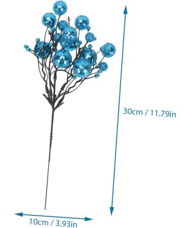 Zerodeko 6pcs Berry Bunch Cuttings Artificial Red Berry Stems Green Decor Wedding Decorations Artificial Berry Twig Stem Holly Berries for Crafts Ornament Plastic Christmas Plant Blue 30x10cm - Buy Online on GoSupps.com