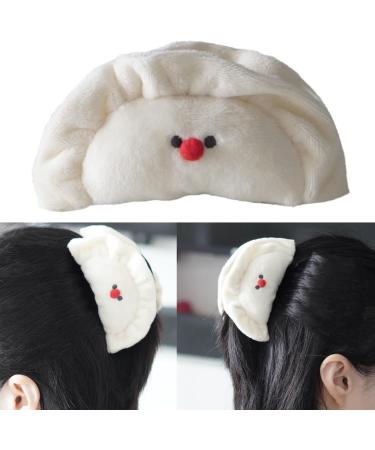 Limtula Adorkable Dumpling Furry Hair Claw Clips White Hair Jaw Clip Furry Hair Catch Barrettes Ponytail Holder Hair Props - Buy Online on GoSupps.com