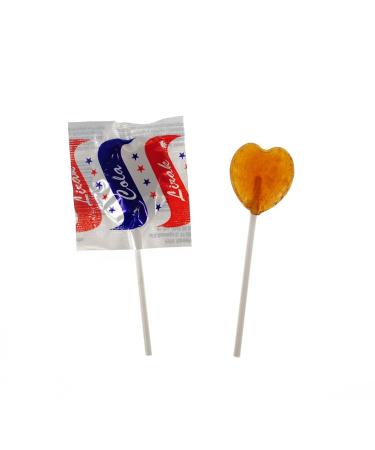 Bulk Cola Lollipops - Pack of 100 Heart-Shaped Candy for Children's Birthdays & Events - Buy Online on GoSupps.com