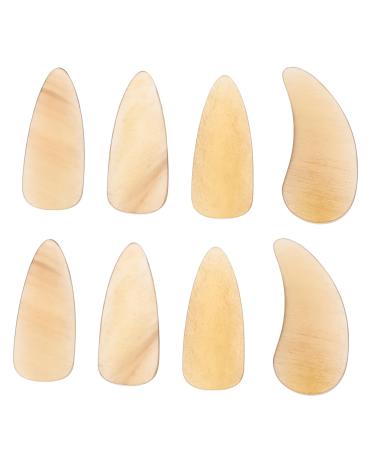 POPETPOP 8 Pcs Guzheng nail pieces Guzheng Tools instrument fake nails false nail tips Finger thumb picks Guzheng Nail Covers guitar nail picks portable child erhu musical instrument horns 3X1.2X0.1CM Light Yellow