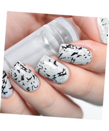 minkissy 4 Fully Transparent Handle with Lid Silicone Seal Nail Art Template Nail Polish Stamper Nail Beauty Tool Nails Kits Jelly Stamper for Nail Art Mold Kit Child Major Supplies Plastic - Buy Online on GoSupps.com