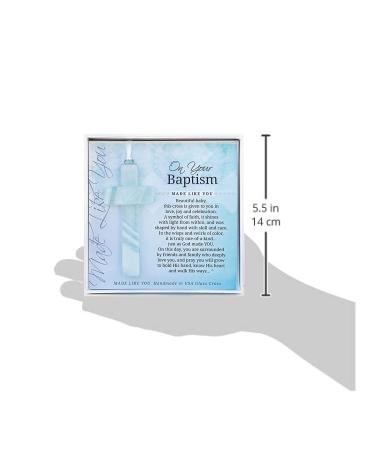 Handmade Aqua Glass Cross for Baby's Baptism - Buy Online on GoSupps.com