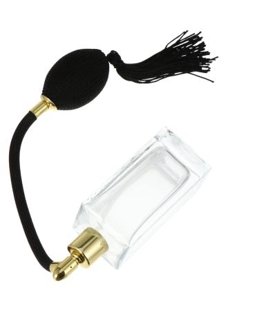 Beatifufu 1pc Perfume Bottle Perfume Bottle Essential Oil Bottle Shampoo Dispenser Spray Empty Bottle Essential Oil Perfume Shampoo Container Spray Glass Cover Travel Vintage 11.00X4.00X3.50CM Black