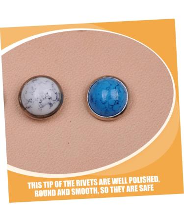 STOBOK 60pcs Turquoise Rivets DIY Punk Studs Round Rivet Buttons Small Rivets Round Rivets Manual Clothing - Buy Online on GoSupps.com